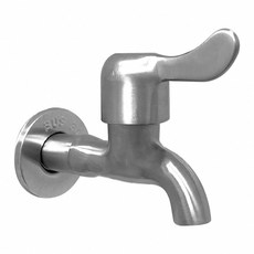 蝴蝶衛浴【台製304長栓】翹把.全304.4分精密304陶瓷心.戶外長栓.長栓水龍頭, 1個, 翹把長栓+修飾蓋