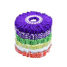 好神拖 拖把布 升級加厚 通用替換布 旋轉拖把布 拖把頭, 1個, 一組5個, 紫色.橘色.綠色