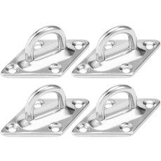 uxcell 304 스테인리스 스틸 5mm 두꺼운 링 그늘 패드 플레이트 해양 보트 리깅 4pcs