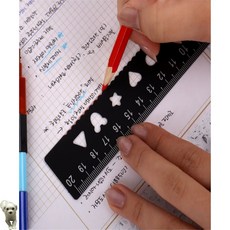 꿀이맘투 삼각자 20cm자 4종 세트 블랙 직각삼각자