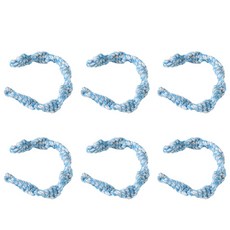 6PCS 조정 커튼 타이백 커튼 홀더 클립 세트는 심플한 터치와 호환됩니다, 화이트 라이트 블루