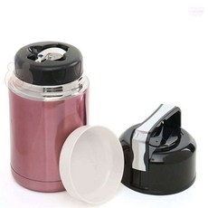 올디상점 보온죽통(1L) (로즈레드) 진공보온병, 1개