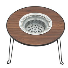 생활의 미쁨 화로와 테이블을 하나로 에버캠핑 원형 화로 테이블 세트 캠핑화로테이블