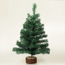 包 您省心 小型聖誕樹家用套餐 45/60cm 迷你綠樹雪樹擺件 吧檯桌面裝飾品, 高檔綠樹45cm+布