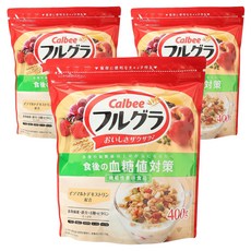 Calbee 卡樂比 水果穀物麥片, 3包, 400g