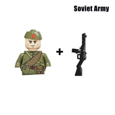 WW2 군대 빌딩 블록 피규어 군인 크리스마스 미니 호환 영국 액션 소년을위한 선물 소련, 1 Pcs 46