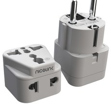 NICELINK 旅行轉接頭 區域型 雙插座款(適用德國/法國/印尼/韓國)WAD-9-單顆, 1個