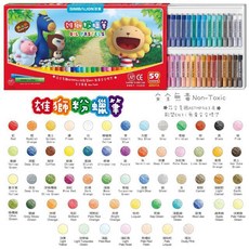 雄獅 SIMBALION 雄獅 OP-60A 粉蠟筆59色60支 好好逛文具小舖, 1個