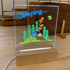 創意USB插電燈座壓克力畫版, 隨機出貨