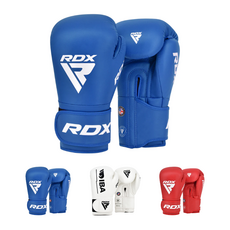 링사이드코리아 RDX 아이바 AIBA 공인 복싱 글러브 엘리트 가죽 권투장갑, 블루, 1세트