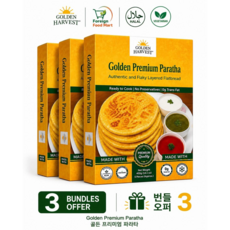 Golden Harvest 프리미엄 파라타 golden premium paratha, 3개, 400g