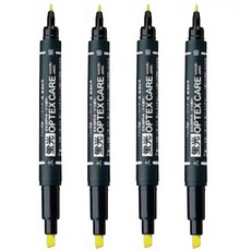 제브라 옵텍스 케어 형광펜 WKCR1 + 사은품(모닝 3색), 4개, 옐로우(Y)