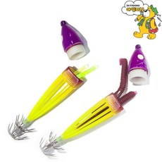 TFC 카고에기 보급형 갑오징어 생미끼 채비 한치 쭈꾸미 낚시 에기, 02 블루헤드-퍼플