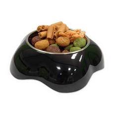 강아지 플라워 보울 블랙 M 1P 반려견 스텐 급식기 물그릇 급수기 분리형식기 논슬립식기 고양이 밥그릇 dew+8015ST