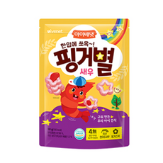 아이배냇 핑거별 새우2개, 새우맛, 30g, 9개