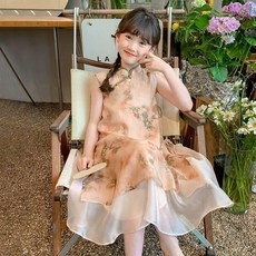 女童旗袍洋氣公主裙