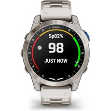 Garmin D2 마하 1 GPS 이동 지도 항공 날씨 및 웰빙 기능 등을 갖춘 터치스크린 에비에이터 스마트워치 통풍 티타늄 팔찌, Garmin D2™ 마하 1 터치스크린 에비에이터 스마
