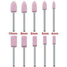 10Pcs 연마 헤드 휠 헤드 Dremel 로타리 전동 공구 용 연마 장착 전기 그라인딩 스톤 휠 Dremel 액세서리, 01 분홍색, 01 CHINA