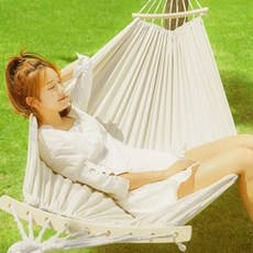 캐빈 캠핑 해먹(195x150cm) (아이보리) 그네 경량해먹, 상세페이지 참조
