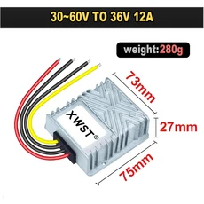 DC컨버터 XWST DC 부스트 벅 컨버터 전압 조정기 오디오 CE용 전력 변압기 모듈 30 ~ 60V 48V, 02 12A Aluminum, 02 30-60V, 01 36V