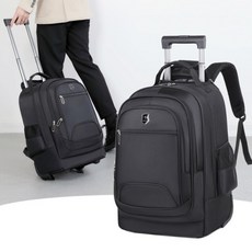 旅行拉桿背包 雙肩行李袋, 無具體規格, 黑色