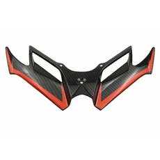 CFMOTO 450SR 오토바이 프론트 립 스포일러 탄소 섬유 모양의 ABS 에어 디플렉터 공기 역학적 안정성 향상, 06 Carbon red