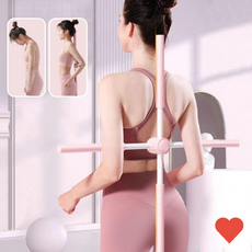 헬스소품 봉 기구 십자 스트레칭 등 막대기 바 허리 홈트