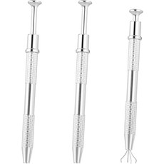 3팩 4 클로 주얼러 픽업 도구 4개 갈래 홀더 다이아몬드 핀셋 BGA 칩 소형 부품 작은 물체 IC 전자 부품실버, Silver