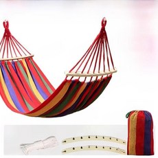 야외 캠핑 해먹 두꺼운 캔버스 낙하산 롤오버 방지 스윙 메쉬 가구 뒷마당 나무 걸이 침대, 16 J  2 x  1 m