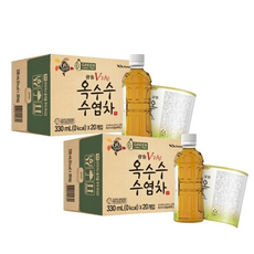 광동 옥수수수염차 무라벨, 330ml, 1개