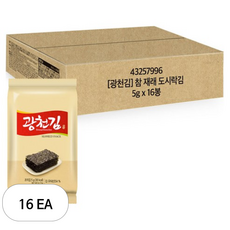 참 도시락김, 5g, 16개