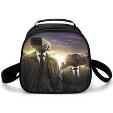 馬桶人Skibidi Toilet遊戲週邊卡通兒童印花圓形餐包可定製 75RC, 馬桶人15, 1個