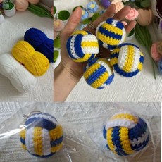 手工編織排球鑰匙扣 運動風掛件, 1個, 織成品 排球【1顆】 送鑰匙扣