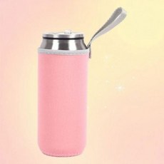 휴대가방 텀블러 주머니 수납가방 물병 손잡이 걸이형, 1개, 블랙 소 420ml