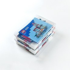 이지유 파일 케이스 A3 A4 A5 서류 문구 정리 다꾸 장난감 보관함 다용도 파우치, 소형, 2개, 투명