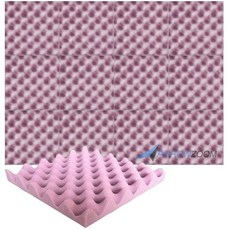 Arrowzoom 13색 25 x 25 x 3 cm 또는 50 x 50 x 3 cm 달걀 상자 어쿠스틱 폼 흡음 홈 스튜디오 벽면 타일 KK1052, 부르고뉴, 48조각