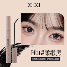 XIXI 纖長捲翹睫毛膏 防水不暈染 持久定型, 1個, XIXI纖長捲翹睫毛膏【1#柔緞黑】