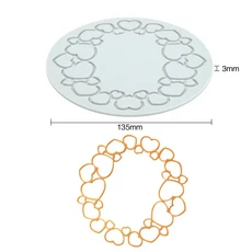 멀티 스타일 케이크 레이스 쿠션 러브 버블 리프 분자 요리 크리에이티브 중국 음식 플레이트 실리콘 몰드, 01 빠른  Mainland, 21 LFM-198