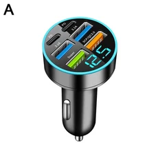 36W 차량용 충전기 고속 PD QC3.0 USB 휴대폰 어댑터 시가 라이터 플러그, 03 2PD 4USB