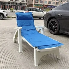 CSJC 노르딕 플라스틱 선베드 접이식 휴식용 의자 야외 해변 수영장 정원 호텔 라운지, 03 chair-mat