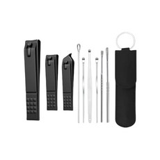 德國指甲刀套裝 指甲剪 指甲鉗 修腳工具, 1個, 德國工藝-神秘黑-,尖尾指甲剪【迷你小款】