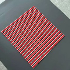 浴室防滑墊 淋浴間防水腳墊 廁所衛生間防摔墊, 紅白色, 1個