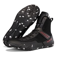 경기용 복싱화 권투 격투화 하이탑 스포츠화 가죽 경량 남녀공용 훈련용 운동화