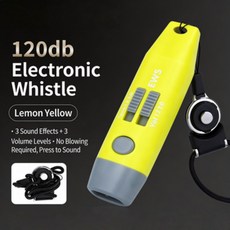 휴대용 전자식 심판 호루라기 소리 조절 가능한 스포츠 휘슬 사운드 모드 탑재 야외 훈련용, 옐로우