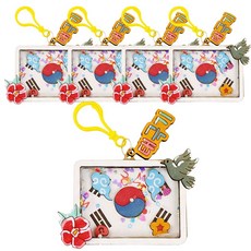 키득키득 무궁화 태극기 독도 우드 쉐이커, PK205 태극기, 단일색, 5개