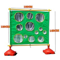 물풍선 판 과녁 공 게임 운동장 던지기 축제 운동회 보드, 녹색+대형공 6개+중형공 6개+소형공 12개, 1개