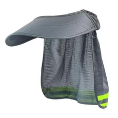 여름 태양 그늘 안전 하드 모자 목 방패 헬멧 건설 노동자를위한 반사 브림 캡 커버, 02 Gray