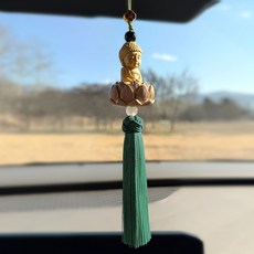 풀바잉 운수대통 소원성취 무사고 기원 불상 차걸이, 1개, 그린