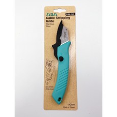 台灣製ASA CSK-190電線剝皮刀 不銹鋼 切剝二用 電工工具, 1個