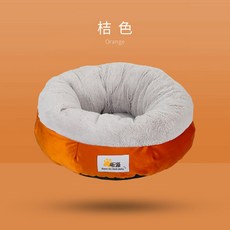 昕源 寵物床 冬季保暖, 灰色PV絨【桔色】,S碼-50*25CM【建議5.0公斤內】, 灰色